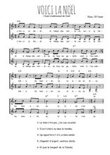 Téléchargez l'arrangement de la partition de Traditionnel-Voici-la-Noel en PDF à deux voix