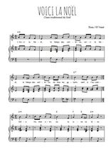 Téléchargez l'arrangement de la partition de voici-la-noel en PDF pour Chant et piano