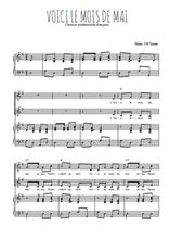 Téléchargez l'arrangement de la partition de Voici le mois de mai en PDF pour deux voix égales et piano