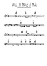 Téléchargez l'arrangement de la partition en Sib de la musique Voici le mois de mai en PDF