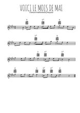 Téléchargez l'arrangement de la partition pour sax en Mib de la musique Voici le mois de mai en PDF