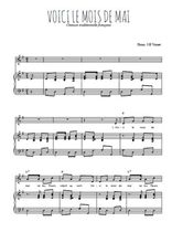 Téléchargez l'arrangement de la partition de voici-le-mois-de-mai en PDF pour Chant et piano