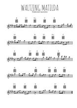 Téléchargez l'arrangement de la partition pour sax en Mib de la musique Waltzing Matilda en PDF