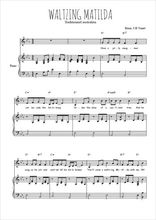 Téléchargez l'arrangement de la partition de australie-waltzing-matilda en PDF pour Chant et piano