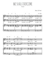 Téléchargez l'arrangement de la partition de We shall overcome en PDF pour deux voix égales et piano