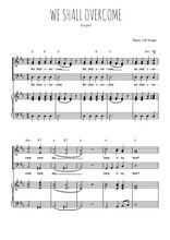 Téléchargez l'arrangement de la partition de We shall overcome en PDF pour trois voix mixtes et piano