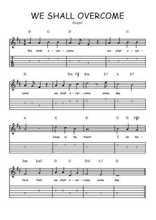 Téléchargez la tablature de la musique Traditionnel-We-shall-overcome en PDF