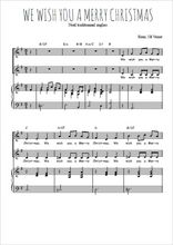 Téléchargez l'arrangement de la partition de We wish you a merry christmas en PDF pour deux voix égales et piano