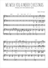 Téléchargez l'arrangement de la partition de We wish you a merry christmas en PDF pour trois voix mixtes et piano