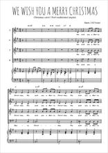 Téléchargez l'arrangement de la partition de We wish you a merry christmas en PDF pour 4 voix mixtes et piano