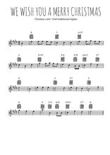 Téléchargez l'arrangement de la partition pour sax en Mib de la musique We wish you a merry christmas en PDF