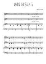 Téléchargez l'arrangement de la partition de Oh when the saints en PDF pour deux voix égales et piano