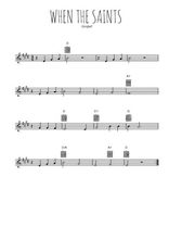 Téléchargez l'arrangement de la partition en Sib de la musique Oh when the saints en PDF