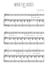 Téléchargez l'arrangement de la partition de spirituel-when-the-saints en PDF pour Chant et piano