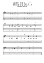 Téléchargez la tablature de la musique spirituel-when-the-saints en PDF