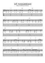Téléchargez la tablature de la musique Traditionnel-Xo-passarinho en PDF