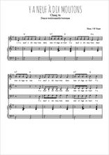 Téléchargez l'arrangement de la partition de Y a neuf à dix moutons (Chanj tu) en PDF pour trois voix mixtes et piano