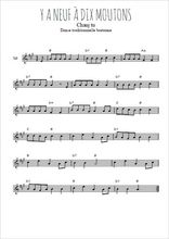 Téléchargez l'arrangement de la partition en Sib de la musique Y a neuf à dix moutons (Chanj tu) en PDF