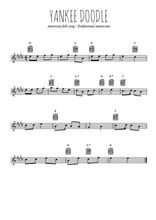 Téléchargez l'arrangement de la partition pour sax en Mib de la musique Yankee Doodle en PDF