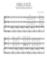 Téléchargez l'arrangement de la partition de Yimbila Noël en PDF pour deux voix égales et piano