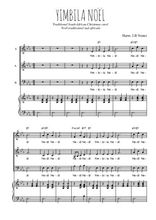 Téléchargez l'arrangement de la partition de Yimbila Noël en PDF pour trois voix mixtes et piano