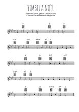 Téléchargez l'arrangement de la partition en Sib de la musique Yimbila Noël en PDF