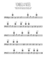 Téléchargez la partition de Yimbila Noël en clef de fa