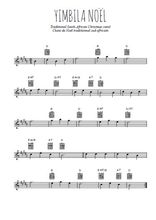 Téléchargez l'arrangement de la partition pour sax en Mib de la musique Yimbila Noël en PDF
