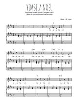 Téléchargez l'arrangement de la partition de noel-sud-africain-yimbila-noel en PDF pour Chant et piano