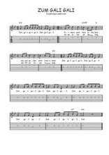 Téléchargez la tablature de la musique Traditionnel-Zum-Gali-Gali en PDF